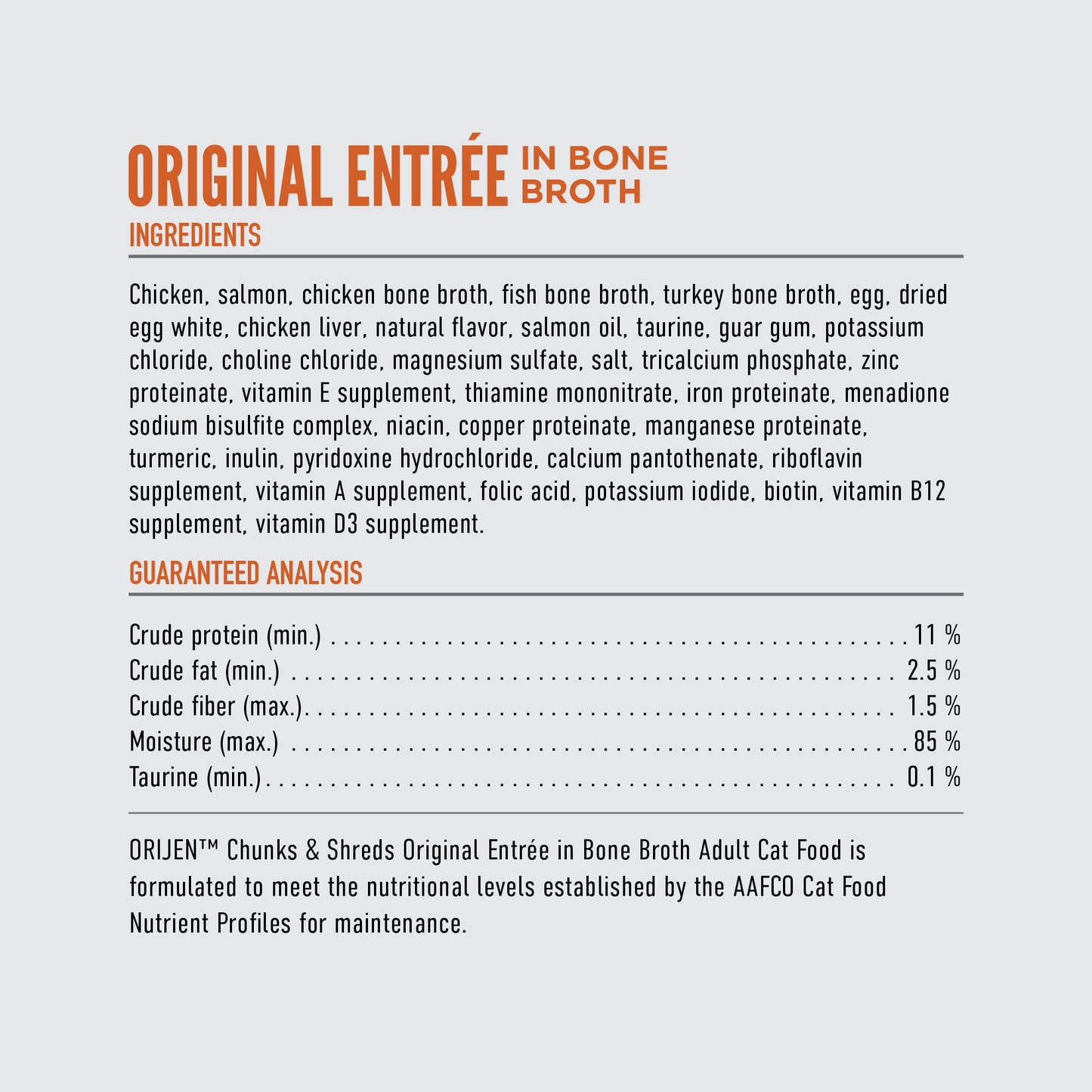 ORIJEN Chunks & Shreds, Original Entrée