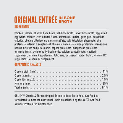 ORIJEN Chunks & Shreds, Original Entrée