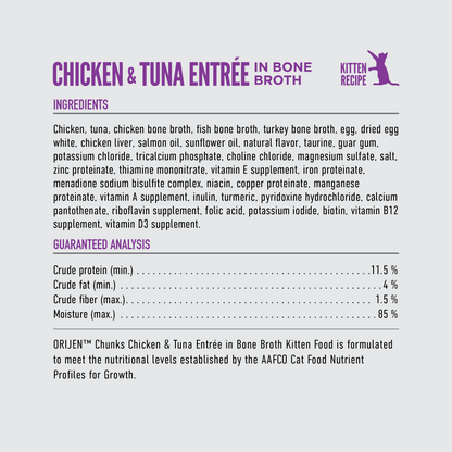 ORIJEN Chunks, Kitten Chicken & Tuna Recipe