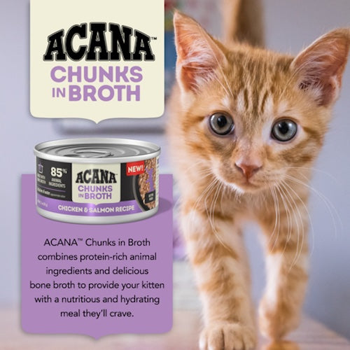 ACANA Chunks in Broth Kitten Chicken & Salmon Recipe