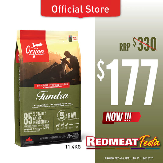 ORIJEN Tundra 11.4 KG Dog Food (RedmeatFESTA)