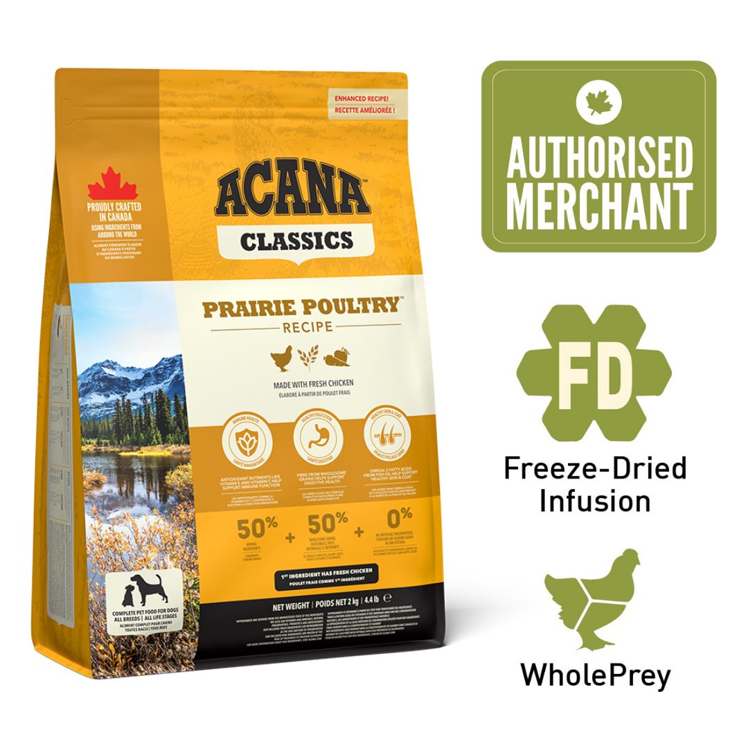 TriplePLAY ACANA Prairie Poultry Dog Food 2kg