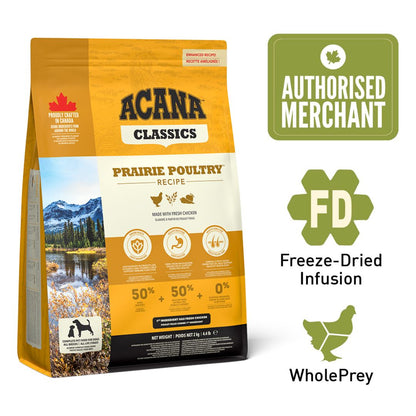 TriplePLAY ACANA Prairie Poultry Dog Food 2kg