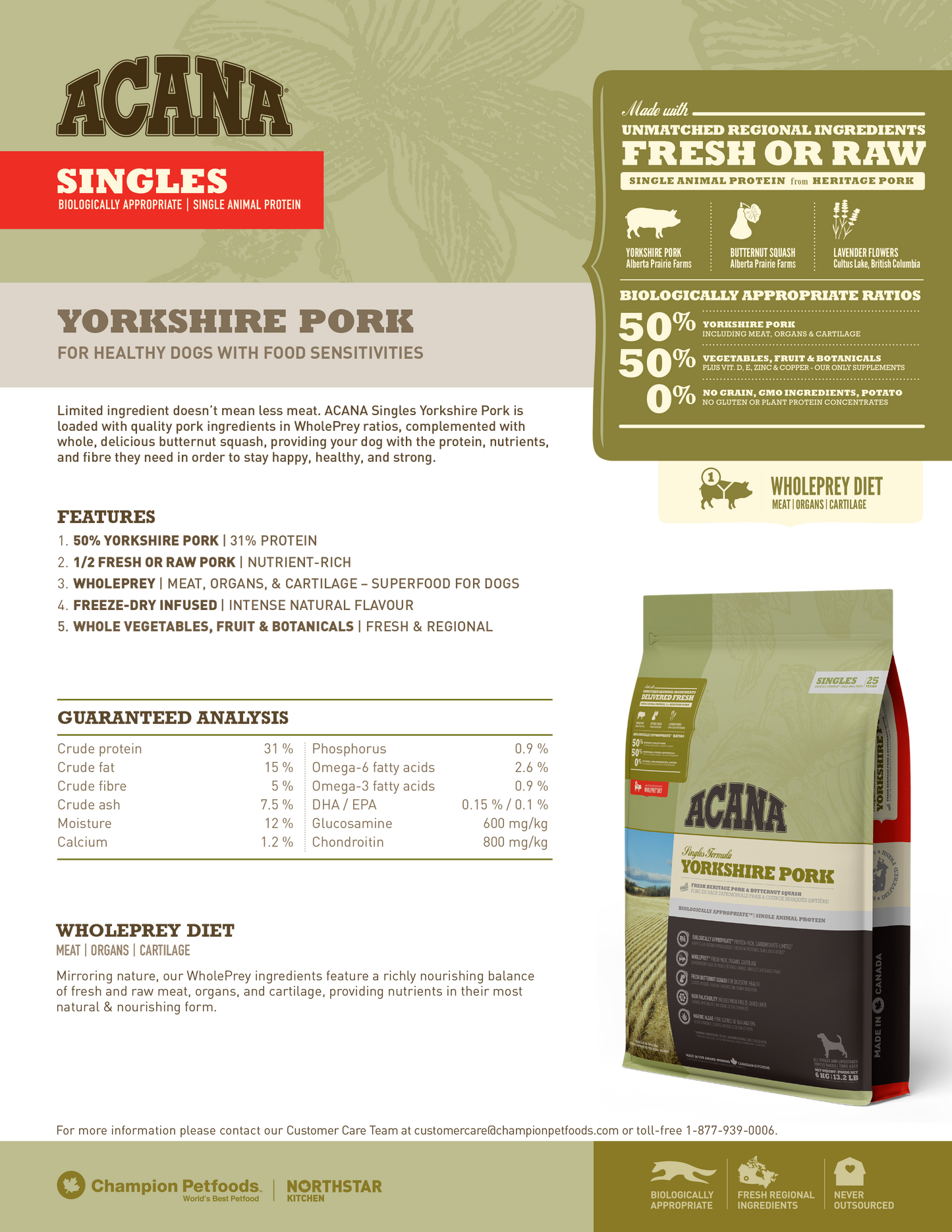 K9SHARE ACANA Yorkshire Pork Dog Food