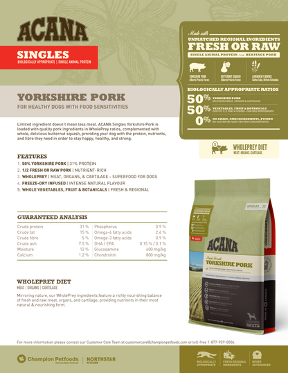 K9SHARE ACANA Yorkshire Pork Dog Food