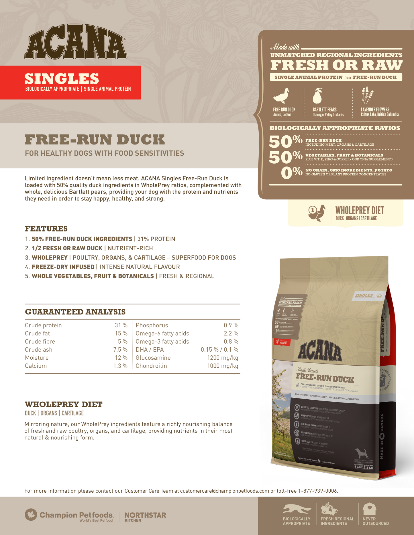 K9SHARE ACANA Free-Run Duck Dog Food