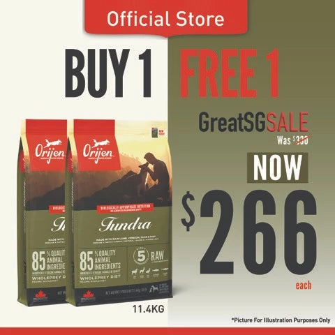 BUY 1 GET 1 FREE ORIJEN Tundra Dog Food 11.4kg NO RETUREN / EXCHANGE