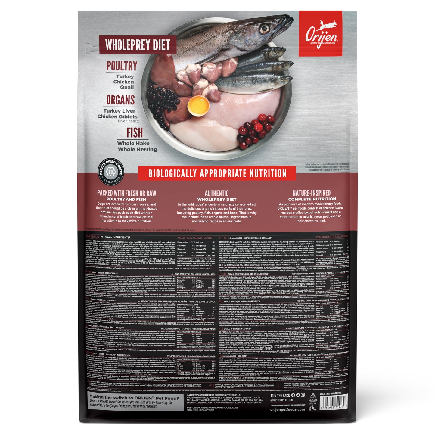ORIJEN Freeze-Dried Infused Small Breed Dog Food