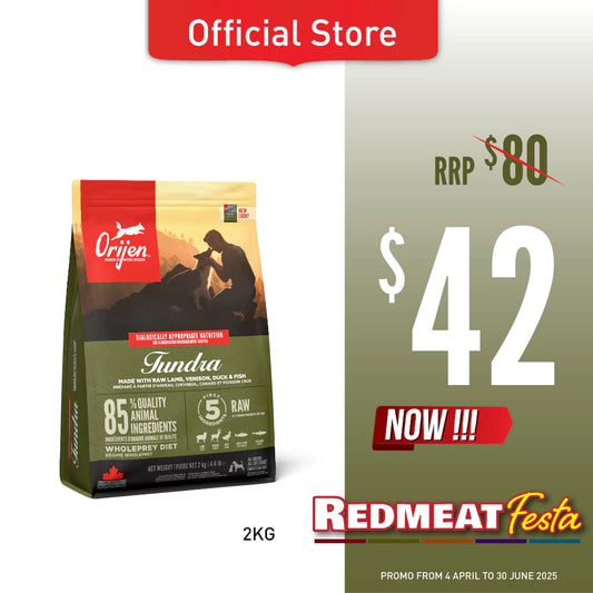 ORIJEN Tundra 2 KG Dog Food  (RedmeatFESTA)