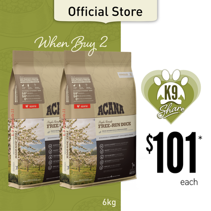 K9SHARE ACANA Free-Run Duck Dog Food