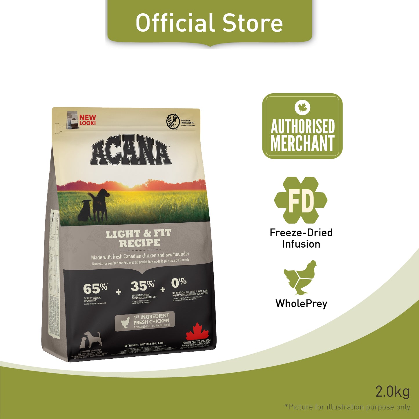 ACANA Freeze-Dried Coated Light & Fit Dog Food