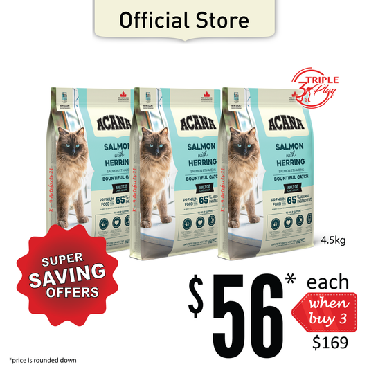 TriplePLAY ACANA Bountiful Catch Cat Food 4.5kg