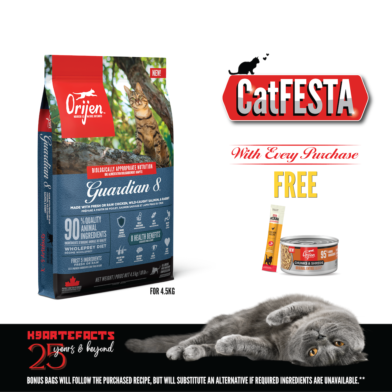 CatFESTA ORIJEN Freeze-Dried Infused Guardian 8 Cat Food
