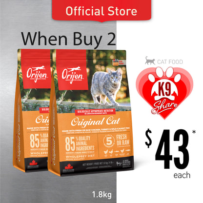 K9SHARE ORIJEN Freeze-Dried Infused Original Cat