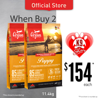 K9SHARE ORIJEN Freeze-Dried Infused Puppy Dog Food