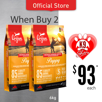 K9SHARE ORIJEN Freeze-Dried Infused Puppy Dog Food