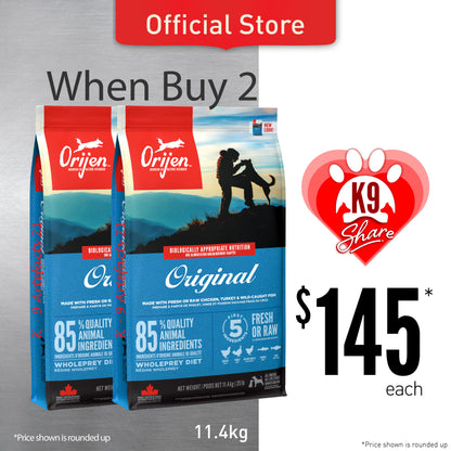 K9SHARE ORIJEN Freeze-Dried Infused Original Dog Food