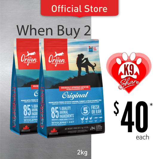 K9SHARE ORIJEN Freeze-Dried Infused Original Dog Food