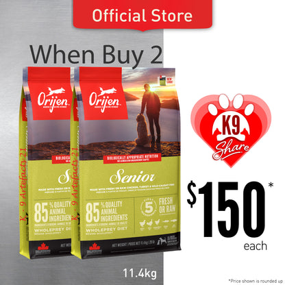 K9SHARE ORIJEN Senior Dog Food