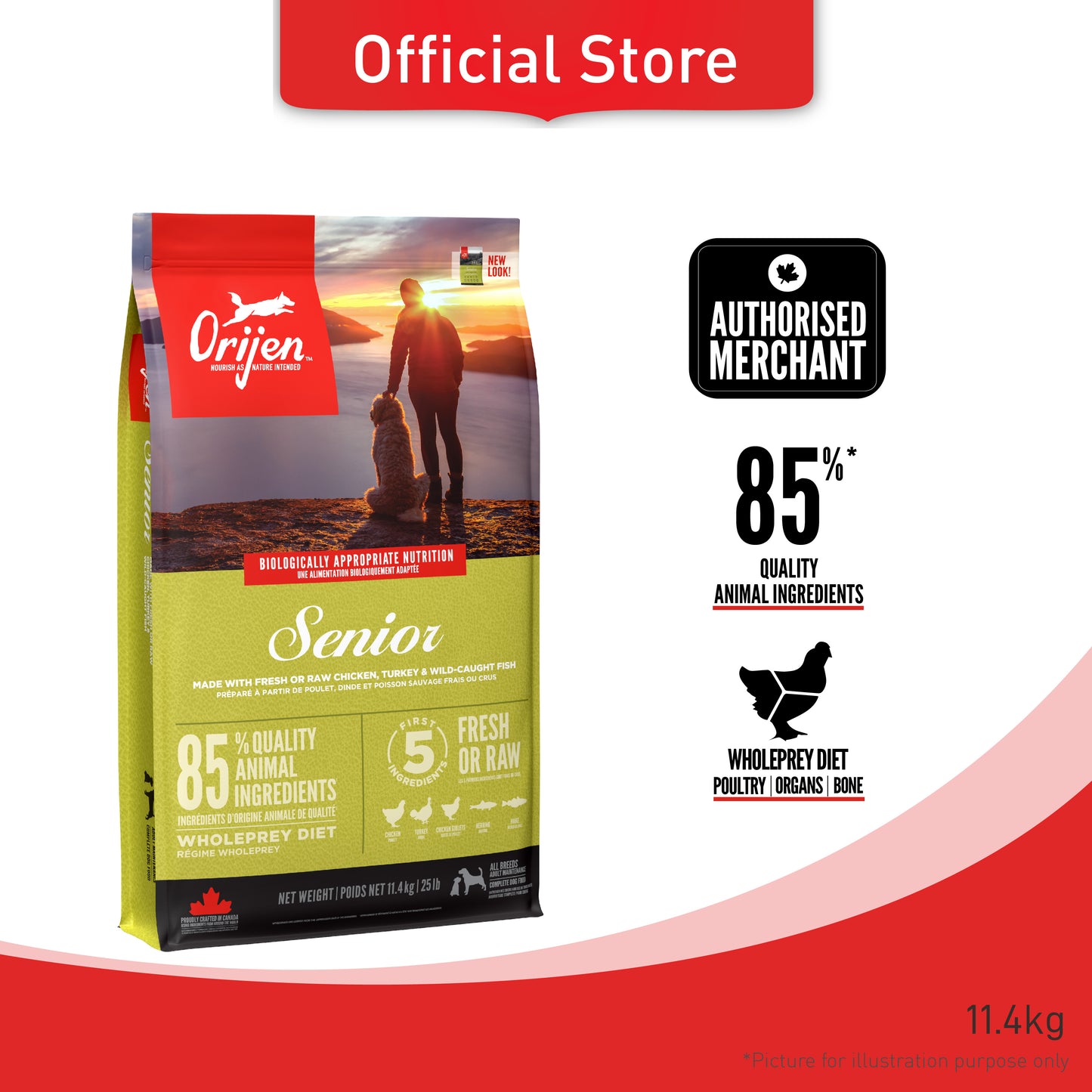ORIJEN Freeze-Dried Infused Senior Dog Food