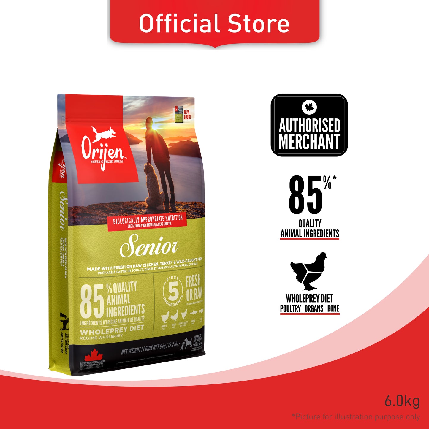 ORIJEN Freeze-Dried Infused Senior Dog Food