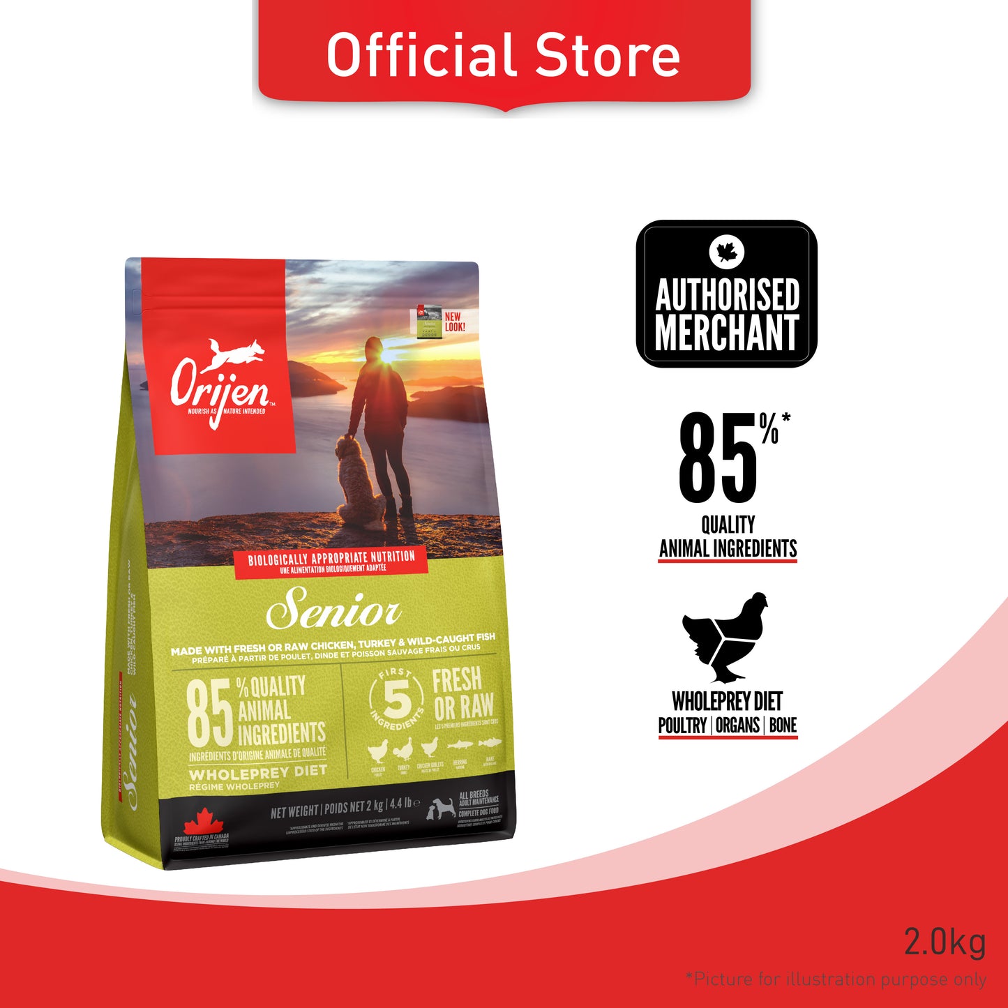 ORIJEN Freeze-Dried Infused Senior Dog Food