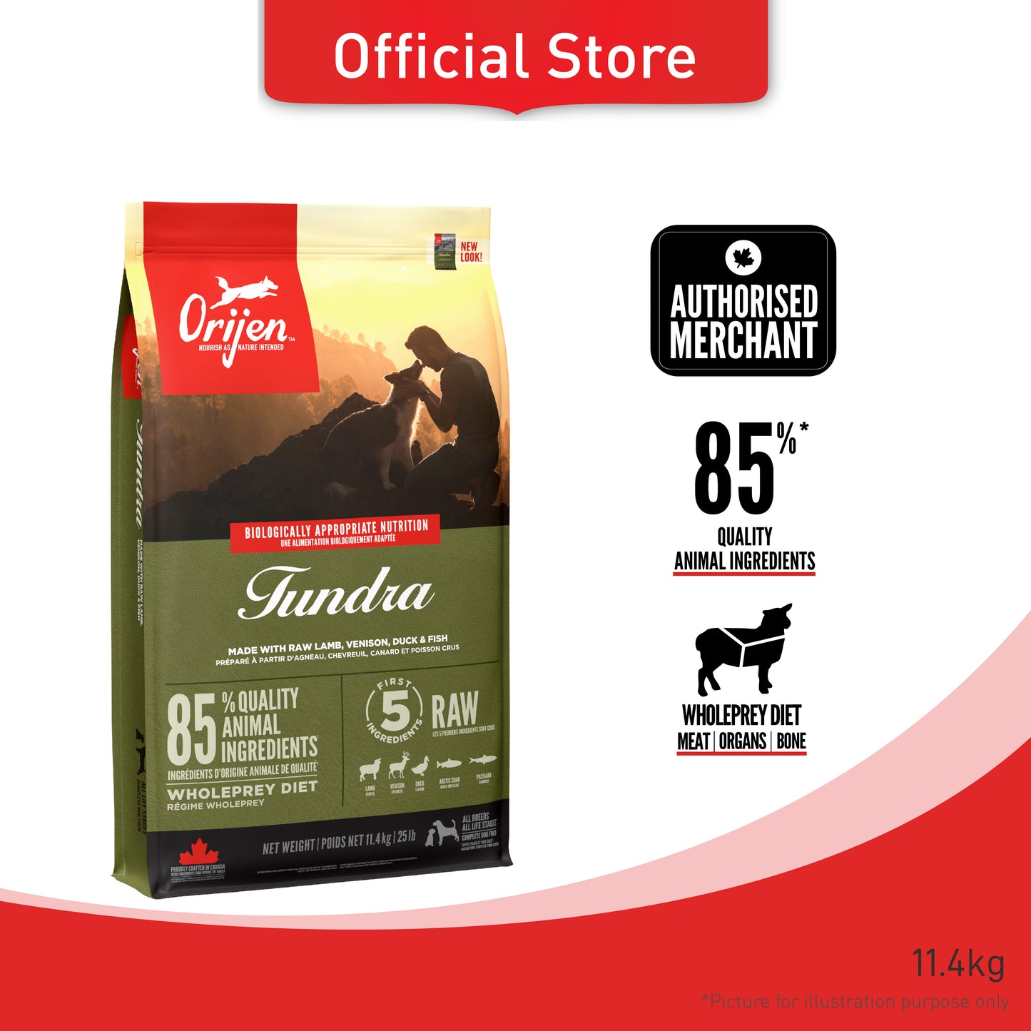 ORIJEN Freeze-Dried Infused Tundra Dog Food