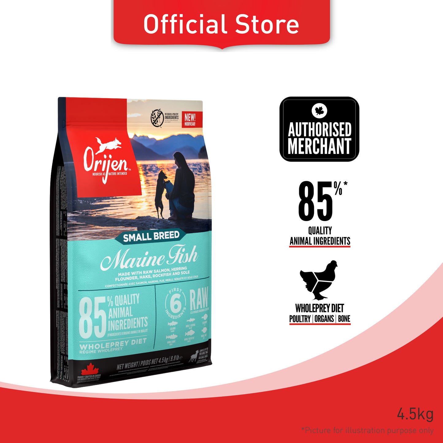 ORIJEN Freeze-Dried Infused Small Breed Marine Fish Dog Food