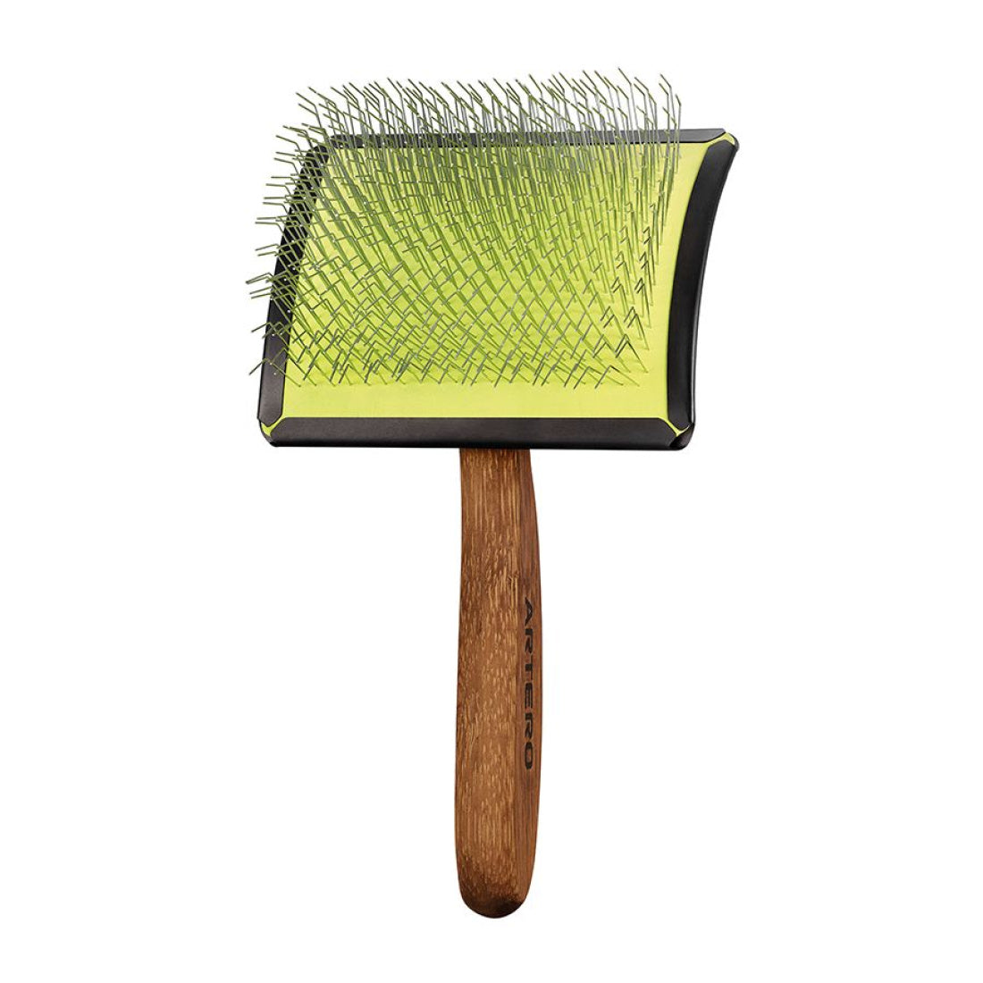 Maya Curved Slicker Brush L Lime Pin