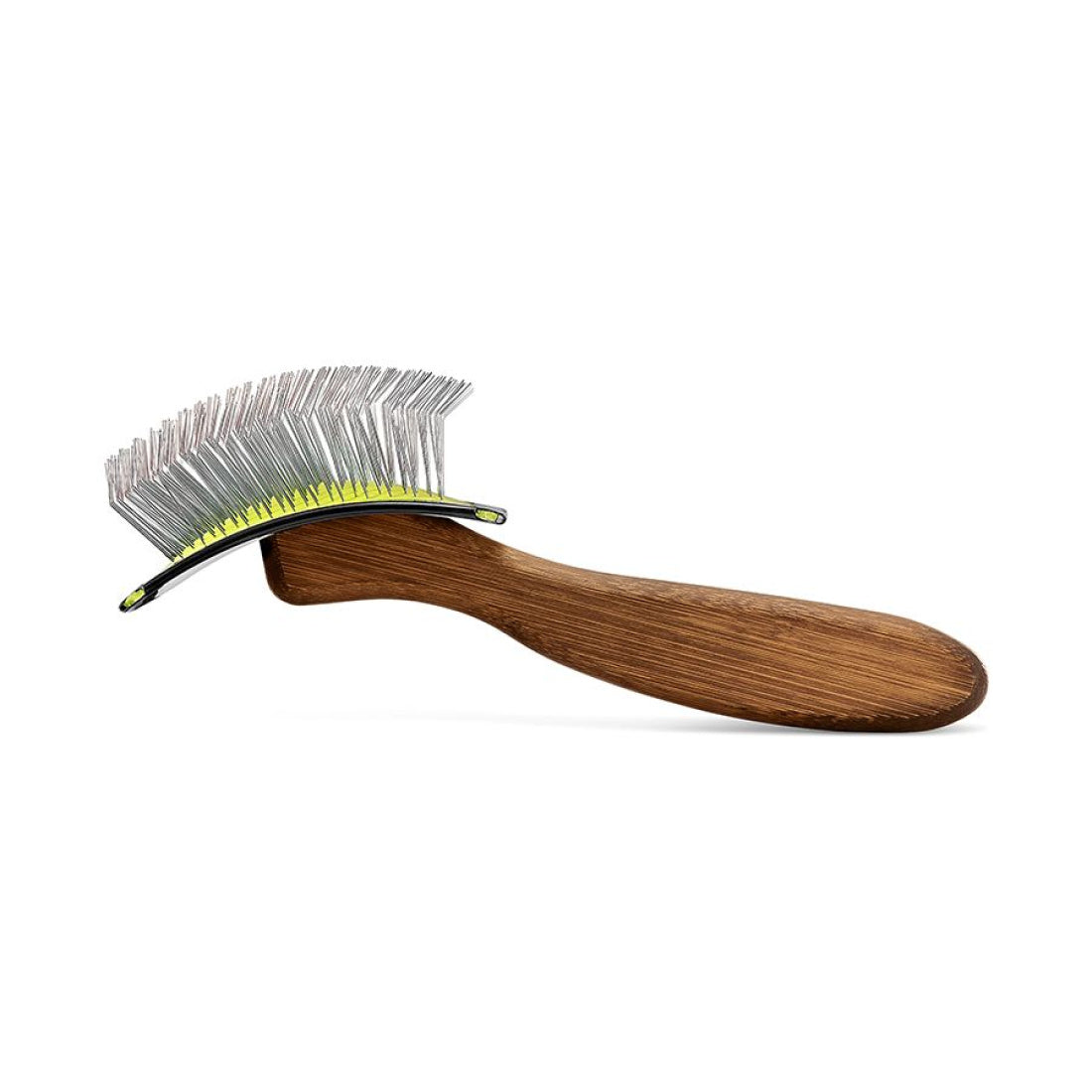 Maya Curved Slicker Brush L Lime Pin