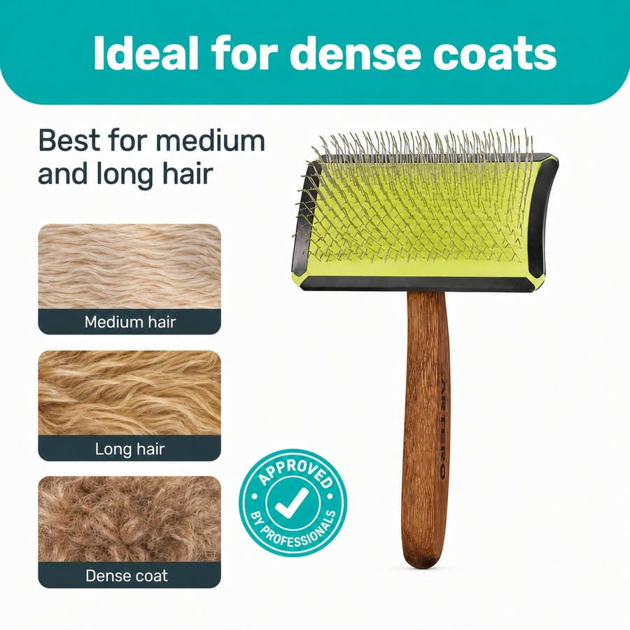 Maya Curved Slicker Brush M Lima Pin