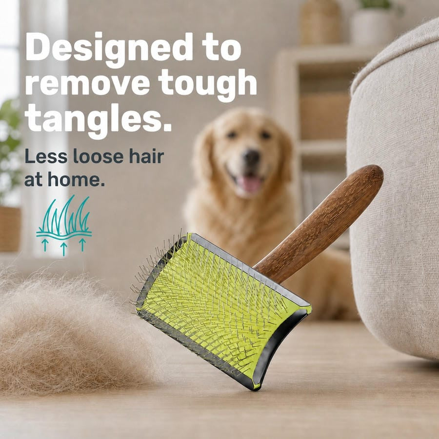 Maya Curved Slicker Brush M Lima Pin