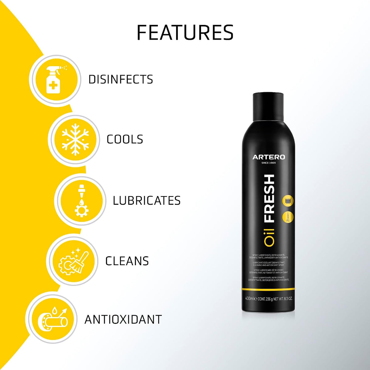 Oil Fresh, 300ml Coolant, disinfectant and lubricant spray